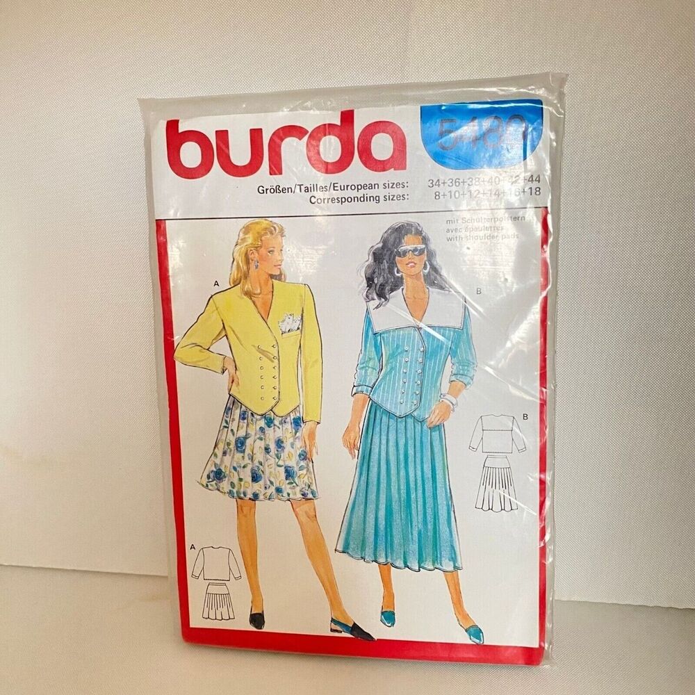 #5480 Burda Misses Skirt Sewing Pattern Size 8-18